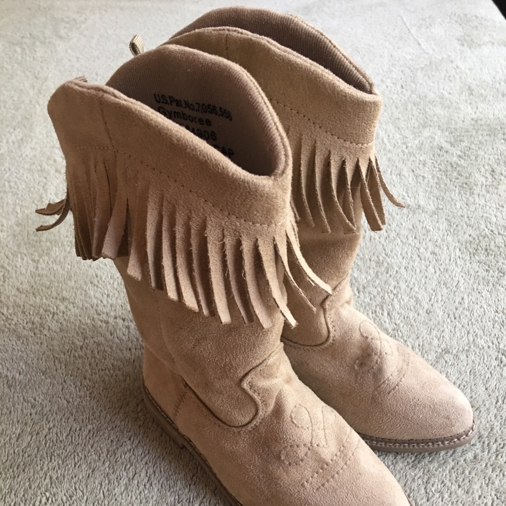 Gymboree Malibu Cowgirl Swede Boots - Size 10
